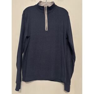 The Normal Brand Quarter Zip Mens Small Puremeso Weekend Pullover Blue New